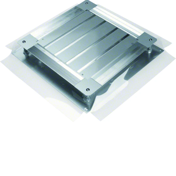 Boîte de jonction acier 340 mm avec jupes pour hauteur de chape 75-125 mm