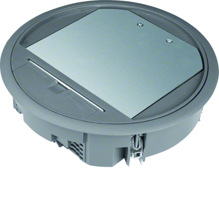 Boîte de sol ronde 12 modules diam 234mm encastrement diam 215mm grise