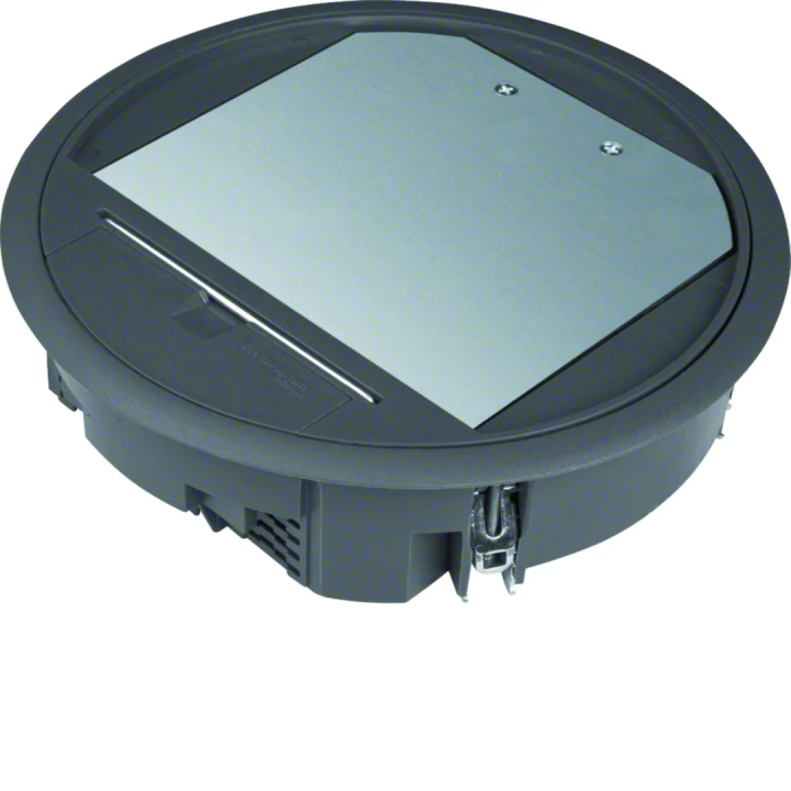 Boîte de sol ronde 12 modules noire