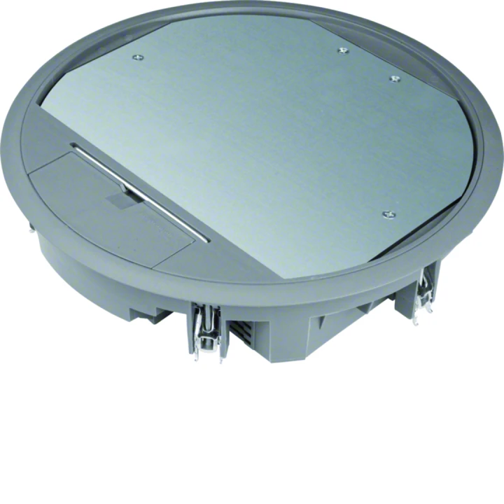 Boîte de sol ronde 20 modules diam 294mm encastrement diam 275mm grise
