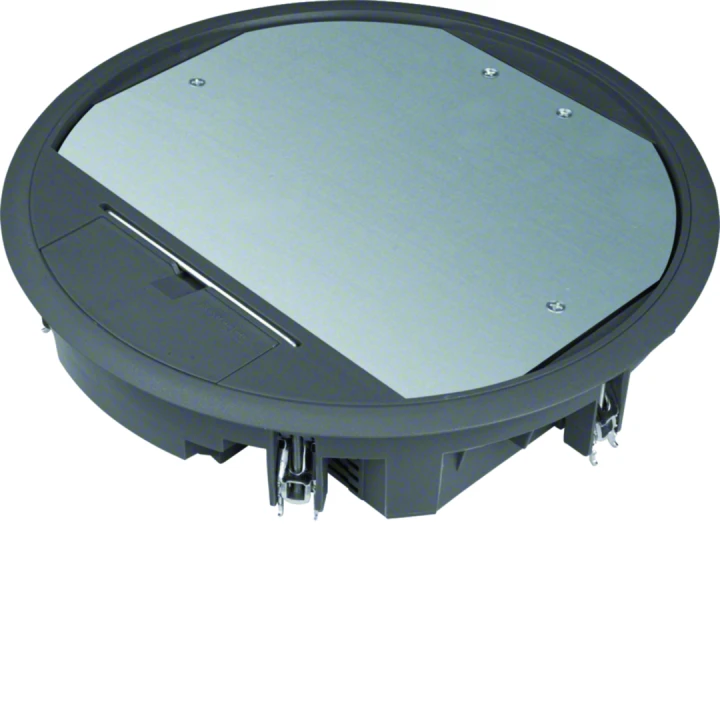 Boîte de sol ronde 24 modules diam 325mm encastrement diam 306mm noire