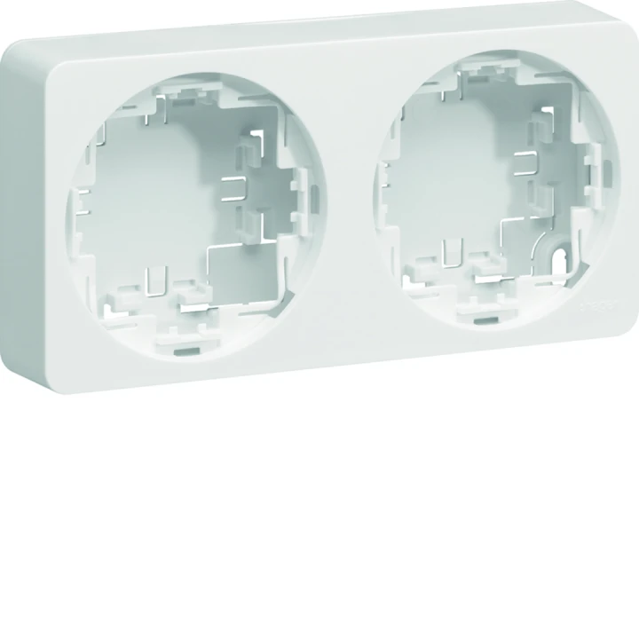 Boîte saillie double pour mécanisme Ateha Associable Blanc