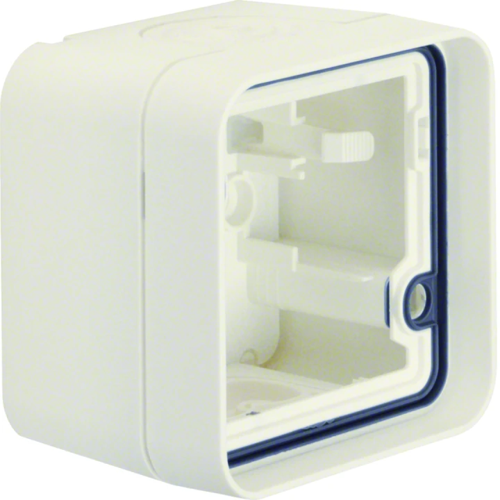 Boîte simple Cubyko étanche IP55 blanc associable pour pose en saillie
