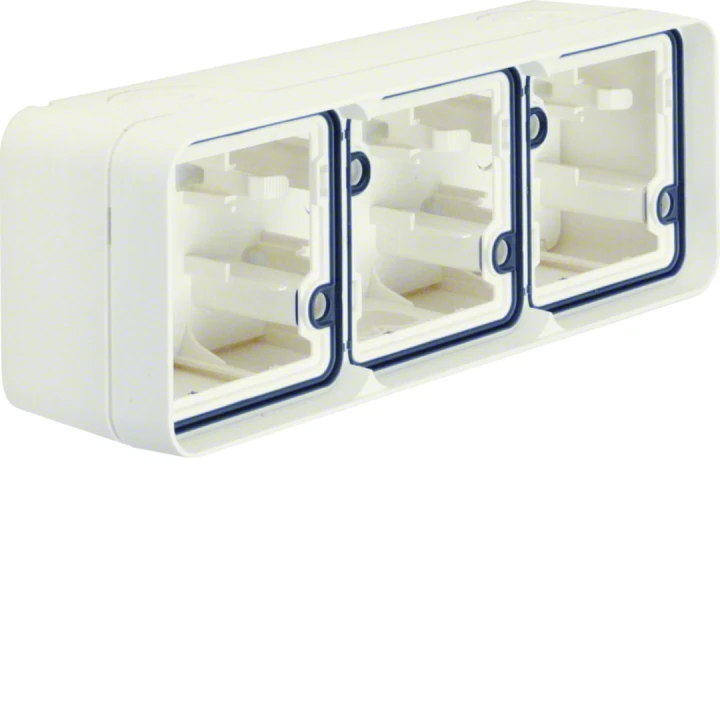 Boîte triple Cubyko étanche IP55 blanc associable pour pose en saillie