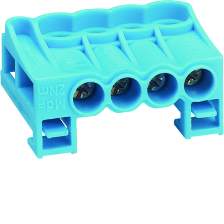Bornier d'arrivée neutre à cage 4x2,5mm²-16mm², 63A