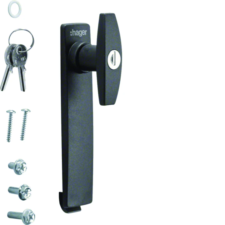 Bouton verrou métallique serrure à barillet 2clés n° 1242E IP5-6 vega D univers