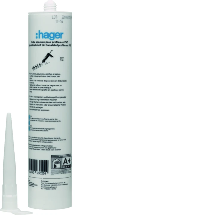 Cartouche de colle spéciale pour profilés en PVC
