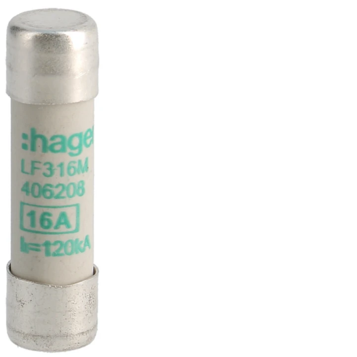 Cartouche Fusible cylindrique 10x38mm aM 16A 500V AC 120kA