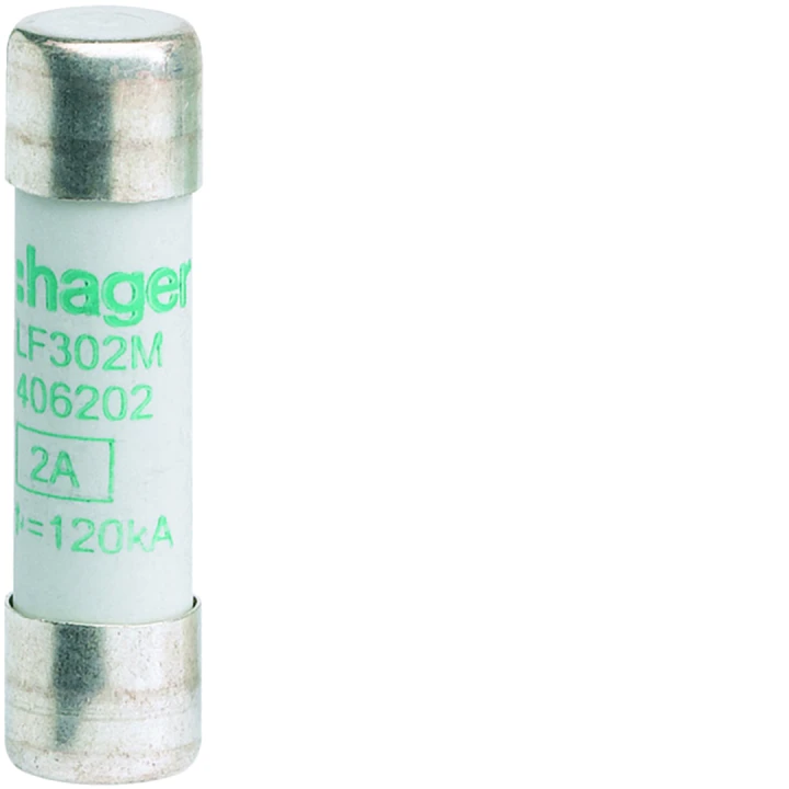 Cartouche Fusible cylindrique 10x38mm aM 2A 500V AC 120kA
