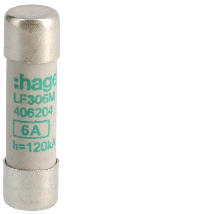 Cartouche Fusible cylindrique 10x38mm aM 6A 500V AC 120kA