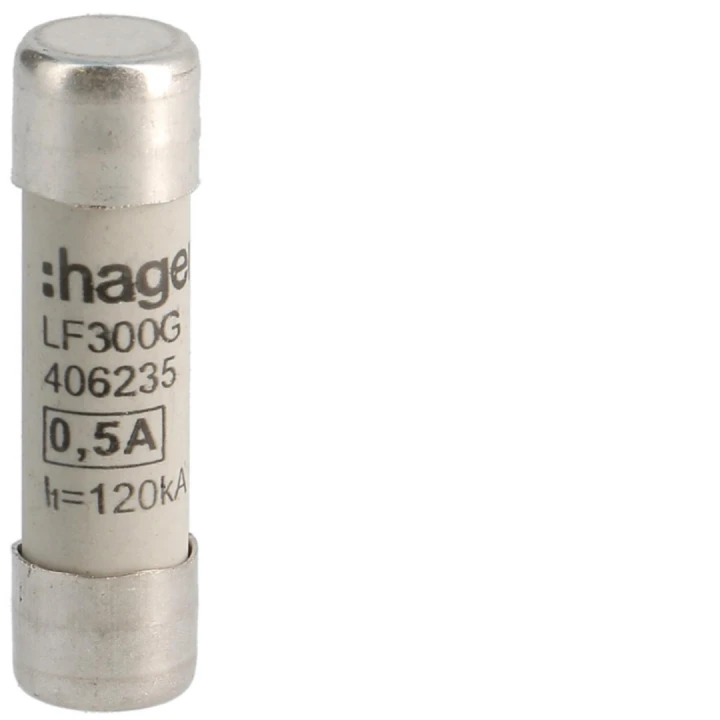 Cartouche Fusible cylindrique 10x38mm gG 0.5A 500V AC 120kA