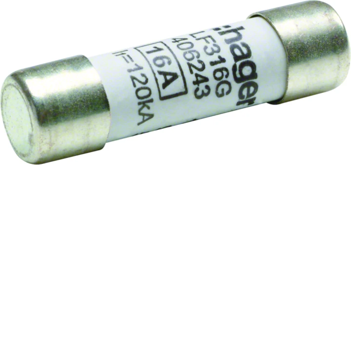 Cartouche Fusible cylindrique 10x38mm gG 16A 500V AC 120kA