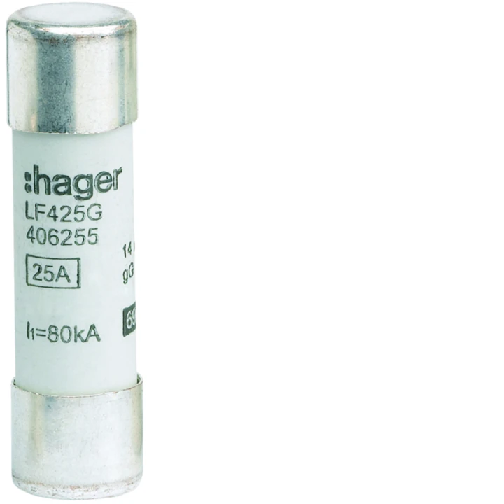 Cartouche Fusible cylindrique 14x51mm gG 25A 690V AC 80kA