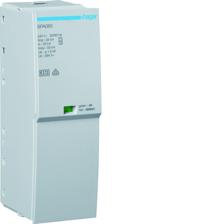 Cartouche T1+T2 Iimp 25kA Up 1.5kV