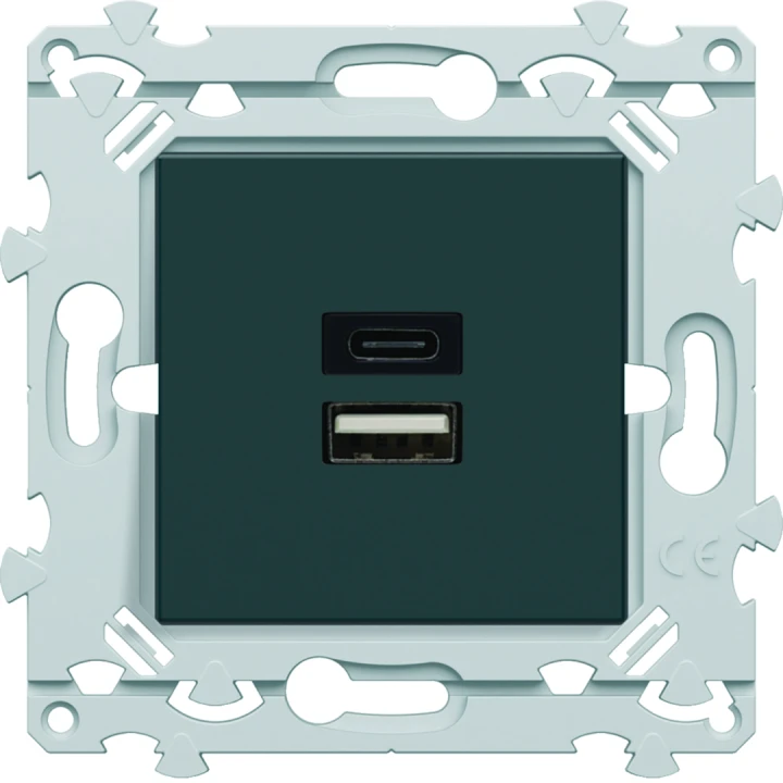 Chargeur Dble USB A+C anthracite