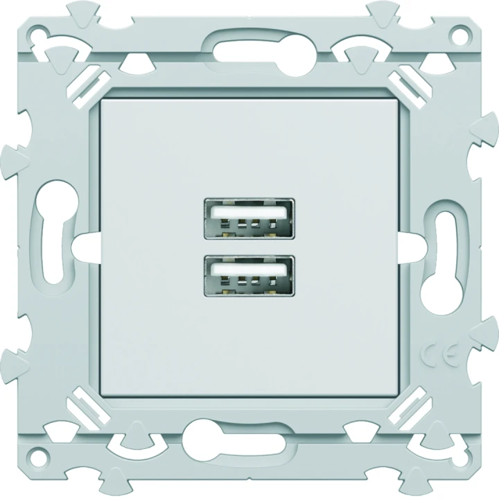 Chargeur double USB A+A blanc essensya