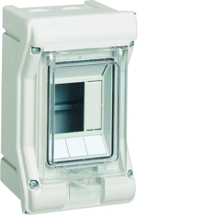 Coffret de distribution étanche Vector IP55, 1 rangée 3+1 modules 175x111x93mm
