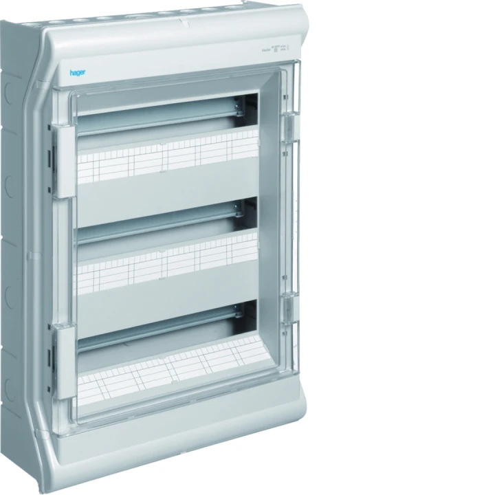 Coffret de distribution étanche Vector IP55, 3 rangées 54 modules 602x418x151mm