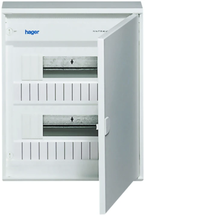 Coffret de distribution volta, 2 rangées 12 modules 370x305x96,50mm