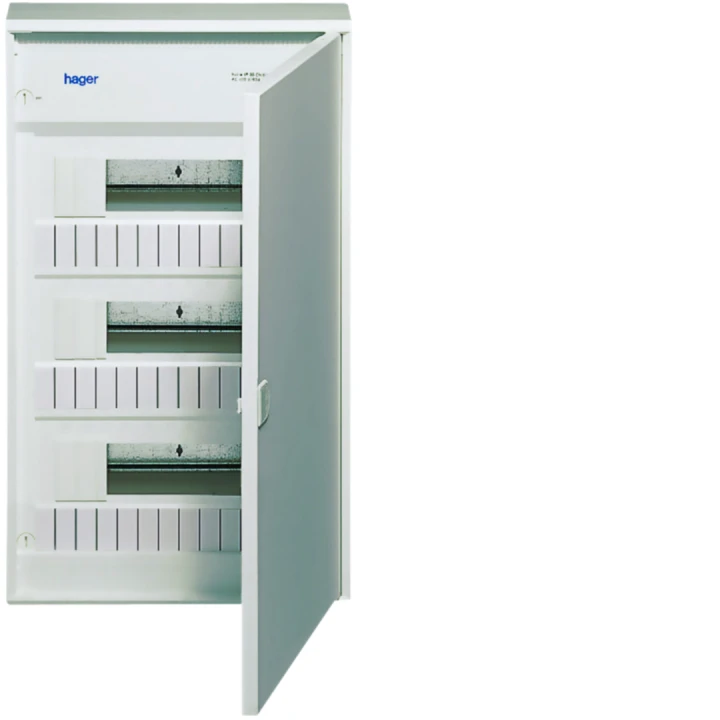 Coffret de distribution volta, 3 rangées 12 modules 515x305x96,50mm