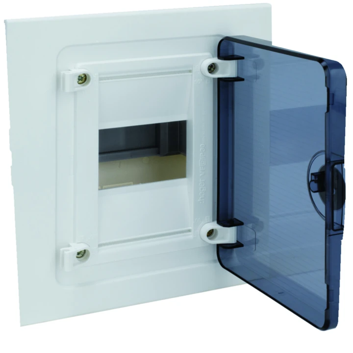 Coffret encastré 4 M porte transp.
