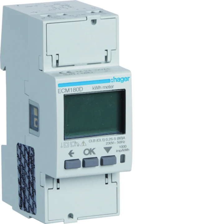 Compteur d'énergie monophasé 80A communiquant M-BUS certifié MID