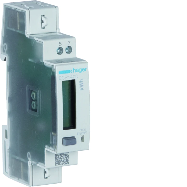 Compteur d'énergie monophasé 80A communiquant MOBDUS RS485 bornes rapides RJ45