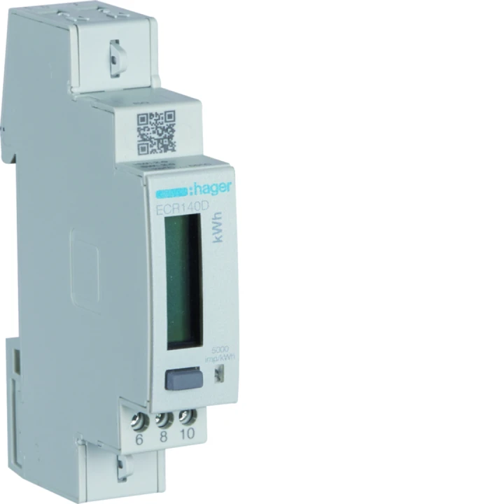 Compteur d'énergie monophasé 80A communiquant MOBDUS RS485 bornes rapides RJ45