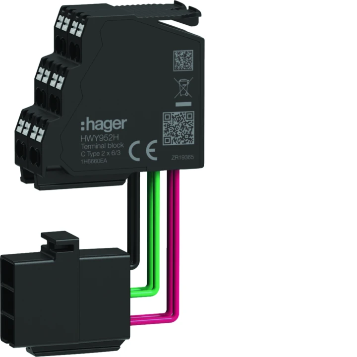 Connecteur d'auxiliaire type C 2*6/3 pour ZSI, OAC (pièce détachée)