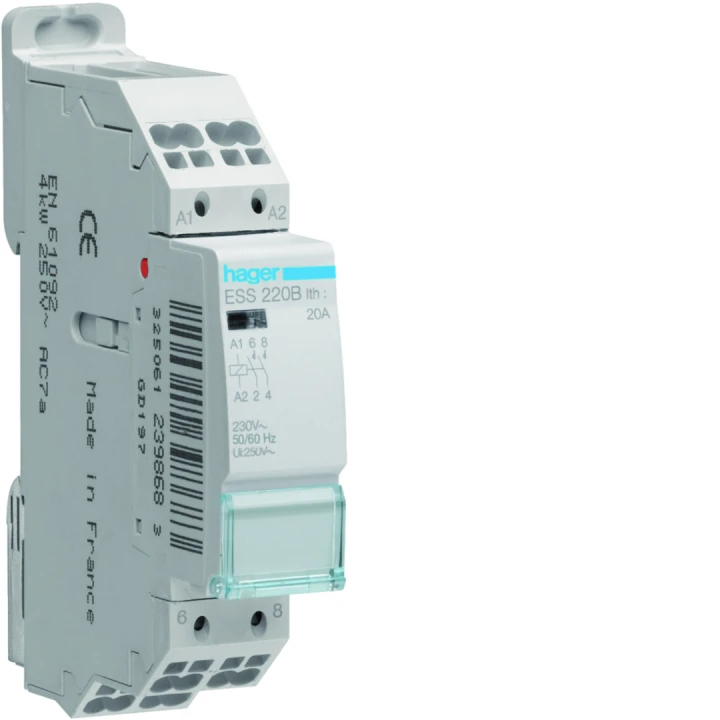 Contacteur 20A 2F 230V 1 module