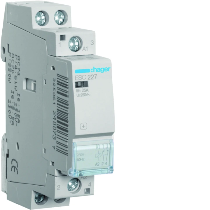 Contacteur 25A, 1F+1O, 230V 1 module