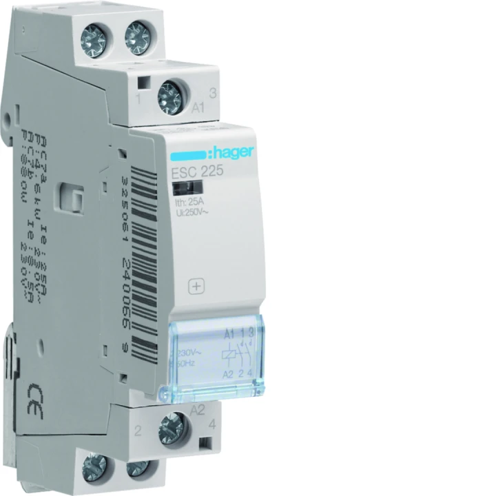 Contacteur 25A, 2F, 230V 1 module