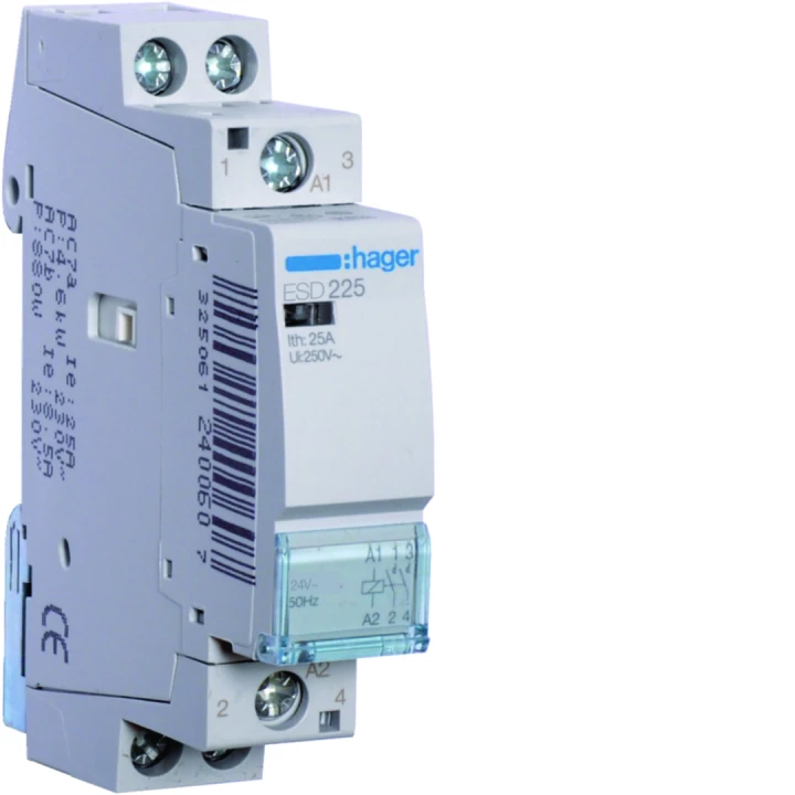Contacteur 25A, 2F, 24V 1 module