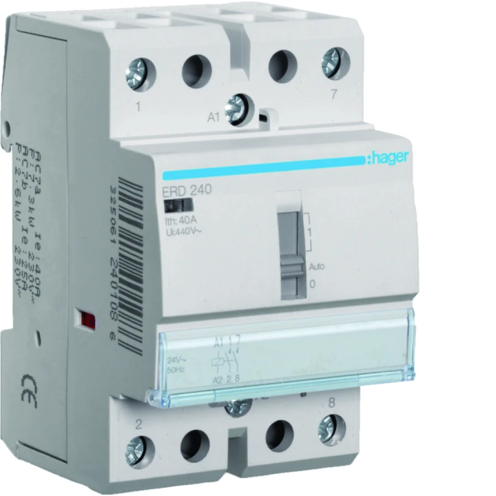 Contacteur à commande manuelle 40A, 2F, 24V