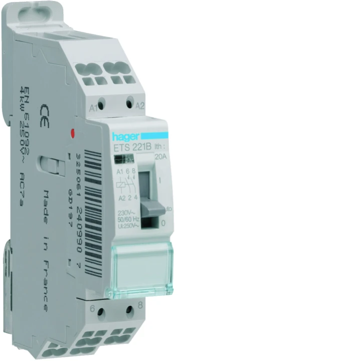 Contacteur Jour-Nuit 20A 2F 1 module