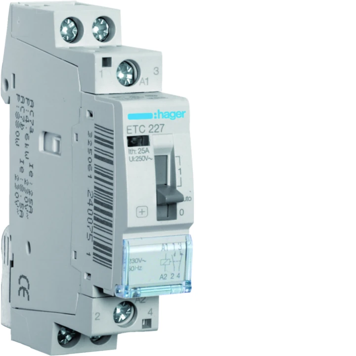 Contacteur Jour-Nuit 25A, 1F+1O, 230V 1 module