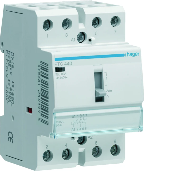 Contacteur Jour-Nuit 40A, 4F, 230V 3 module
