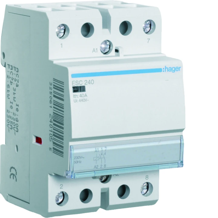 Contacteur sans commande manuelle 40A, 2F, 230V