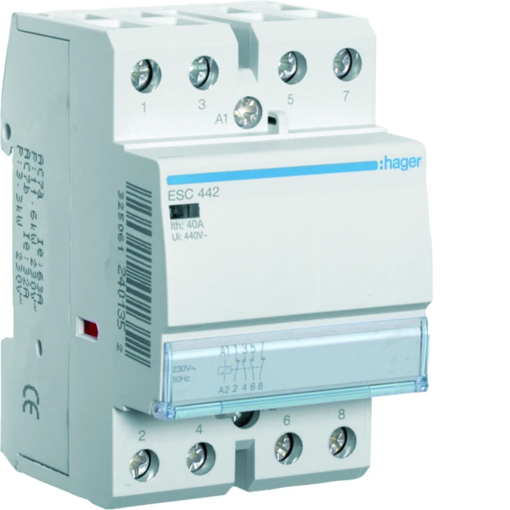 Contacteur sans commande manuelle 40A, 2F+2O, 230V