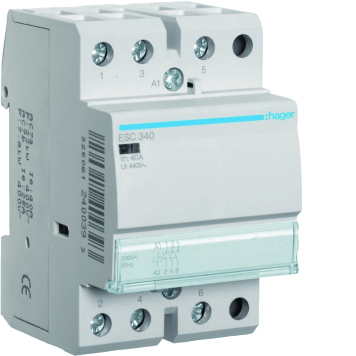 Contacteur sans commande manuelle 40A, 3F, 230V
