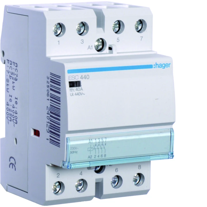 Contacteur sans commande manuelle 40A, 4F, 230V
