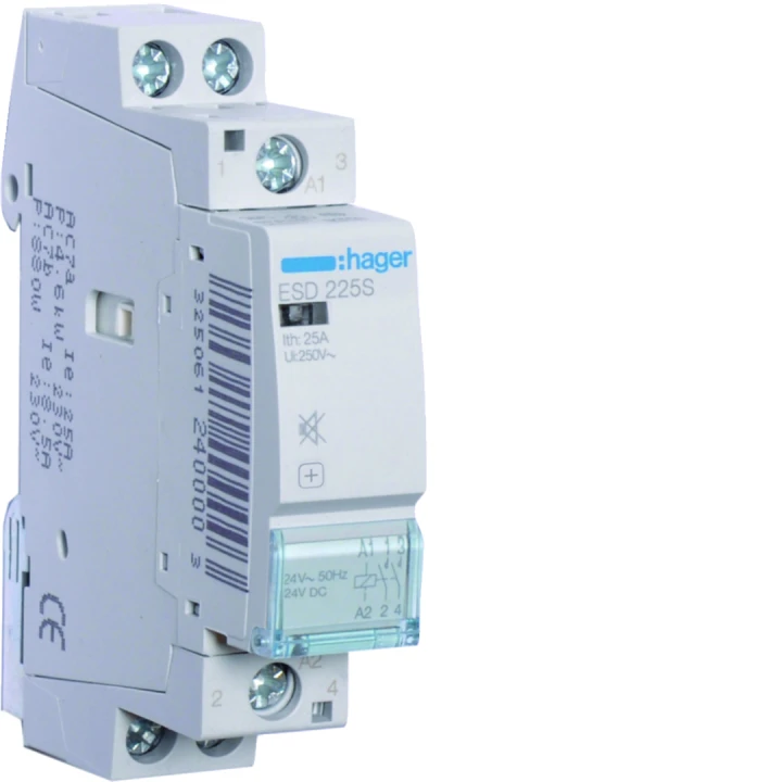 Contacteur Silencieux 25A, 2F, 24V 1 module