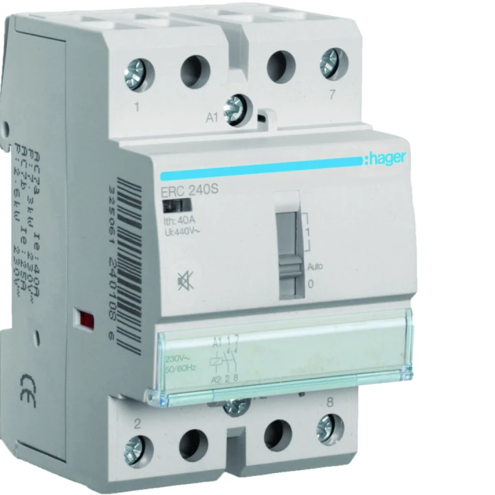 Contacteur silencieux à commande manuelle 40A, 2F, 230V
