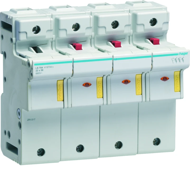 Coupe circuit 3P+N 125A 690V L58 accessoriable 8 modules