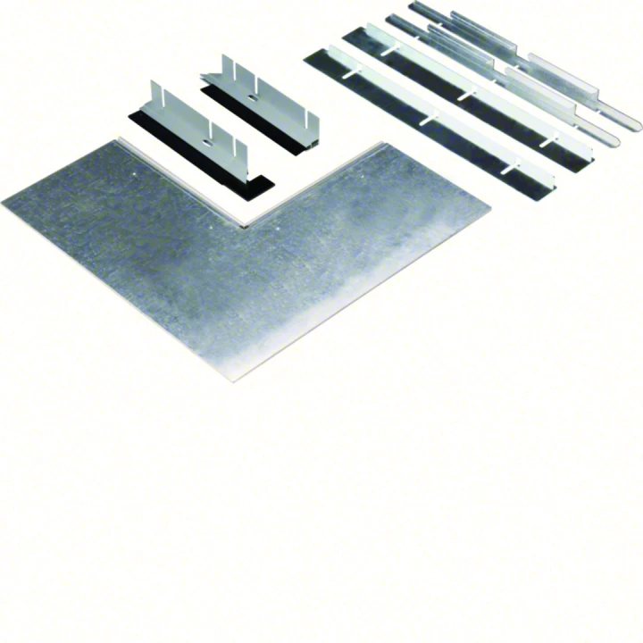 Couvercle pour angle plat exterieur, brosse et LED, pour goulotte sol, BKB 25085