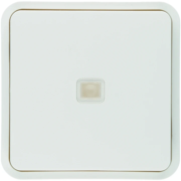 Cubyko 1 touche KNX à voyant coloris blanc