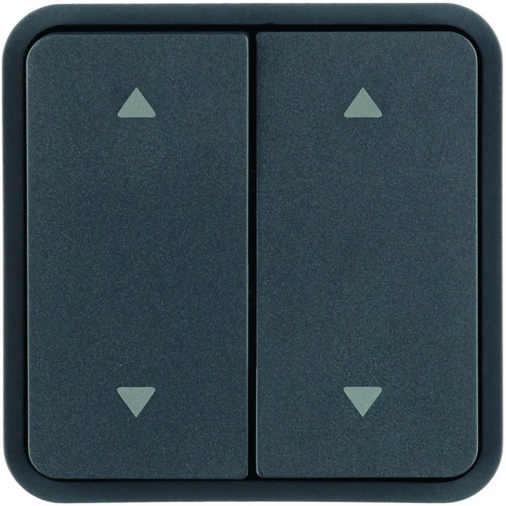 Cubyko 2 touches KNX pour 2 volets roulants coloris gris