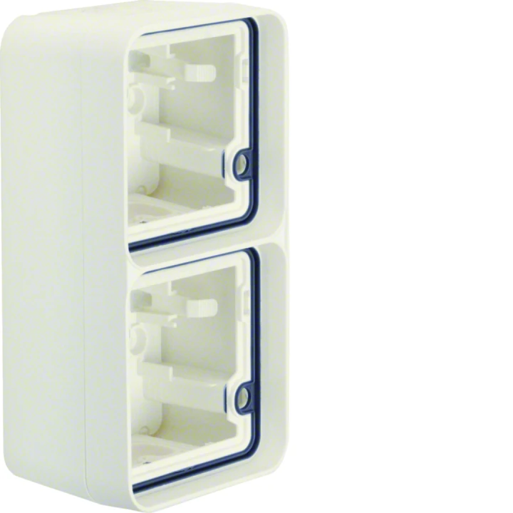 cubyko Boîte double verticale vide associable blanc IP55