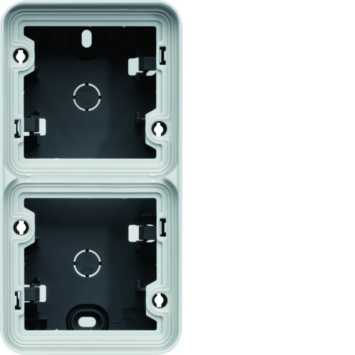 cubyko boîte saillie vide double verticale, IP55, finition gris