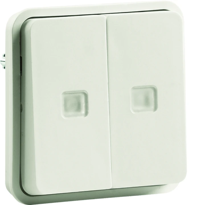 cubyko Double inter VV  lumineuxassociable blanc IP55